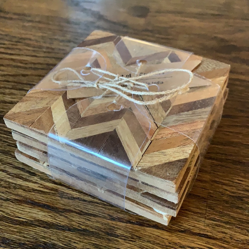 NEW Set of coasters (4) MADE IN INDIA